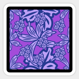 pattern with flowers and leaves Sticker